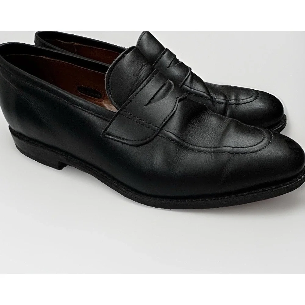 Allen Edmonds Men's Black Lake Forest Leather Penny Loafers Size 10D